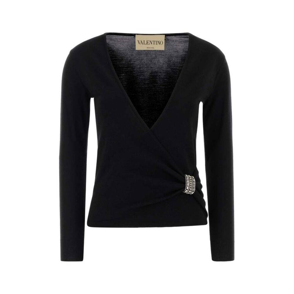 Valentino Garavani Women Black Wool Sweater